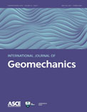 International Journal of Geomechanics cover with an image of a topography map on a purple background. The journal title, ASCE logo, and Geo-Institute logo are also on the cover.